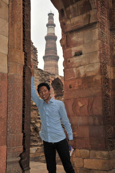 Dennis at the Qutub Minar Complex