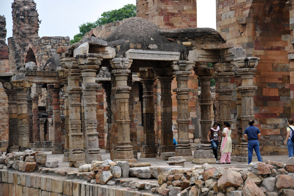 The Quwwat ul-Islam Mosque was built with the looted remains of 27 destroyed Hindu and Jain Temples