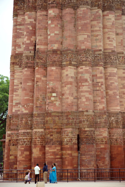 The base of Qutb Minar - 14.3m in diameter