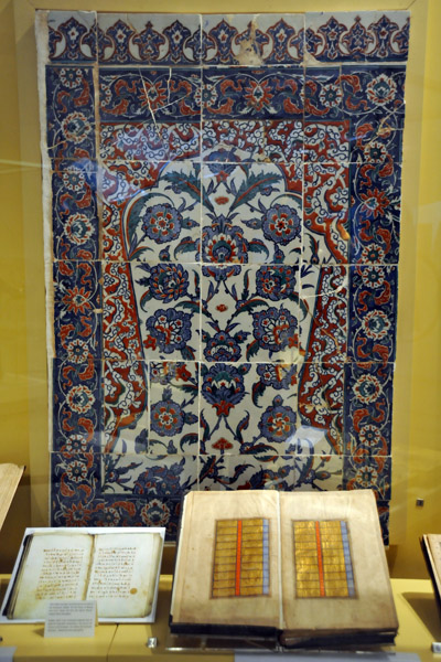 Pair of Qur'ans and tiles