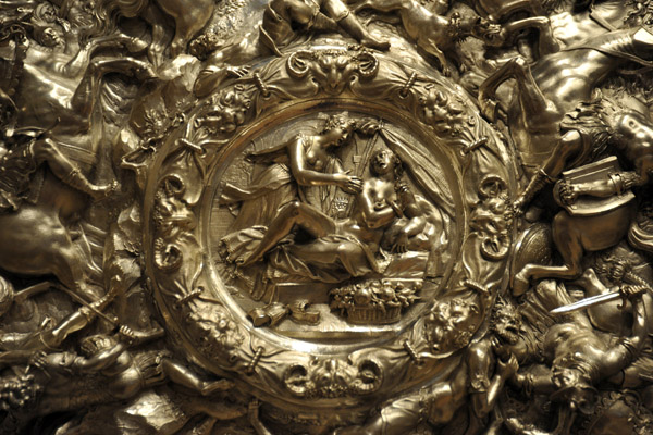 Basin with Scenes from the Life of Cleopatra after a sketch by Bernardo Strozzi, ca 1620