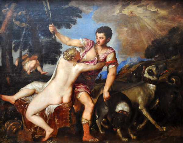 Venus and Adonis, Titian, ca 1555-1560