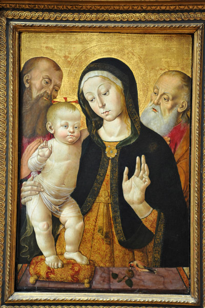 Madonna with Child and Two Hermit Saints, Bernardino Fungai, ca 1480