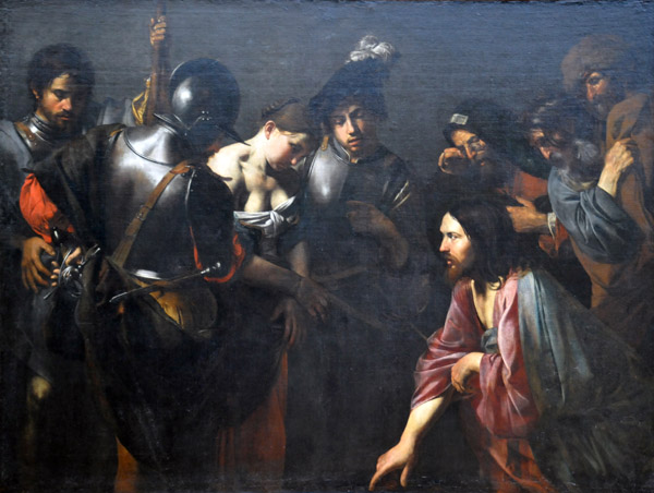 Christ and the Adultress, Valentin de Boulogne, 1620s