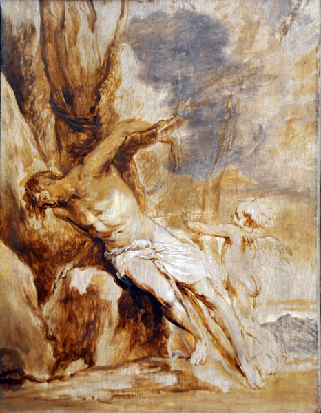 Saint Sebastian Tended by an Angel, Anthony van Dyck ca 1630-1632