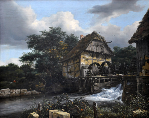 Two Water Mills and an Open Sluice, Jacob van Ruisdael, 1653