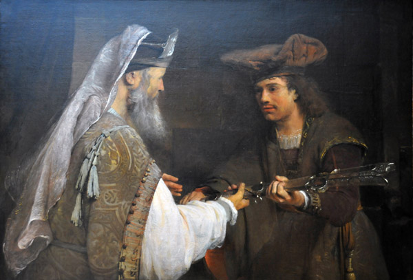 Ahimelech Giving the Sword of Goliath to David, Aert de Gelder 1680s