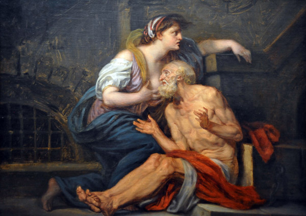 Cimon and Pero: Roman Charity, Jean-Baptiste Greuze ca 1767