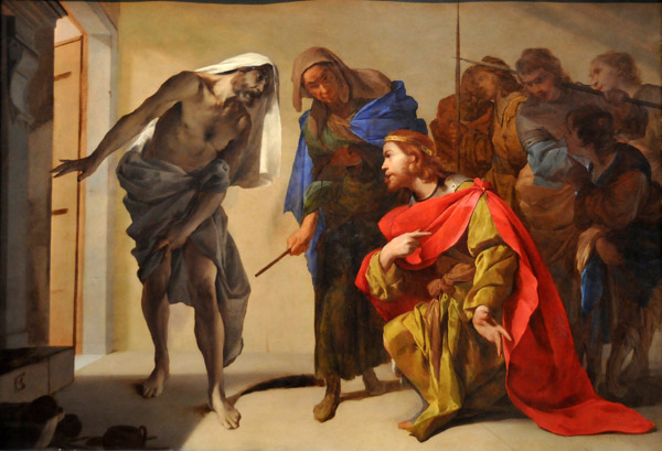 The Shade of Samuel Invoked by Saul, Bernardo Cavallino, ca 1650-1656
