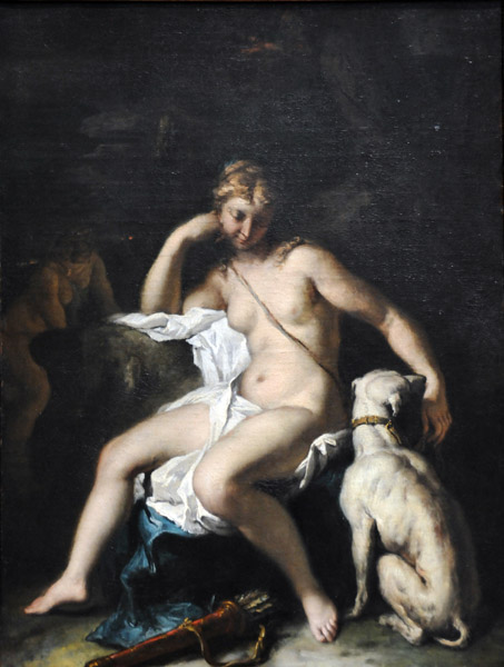 Diana and Her Dog, Sebastiano Ricci, ca 1700-1705