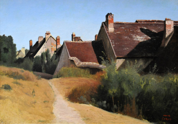 Houses near Orlans, Jean-Baptiste-Camille Corot, ca 1830