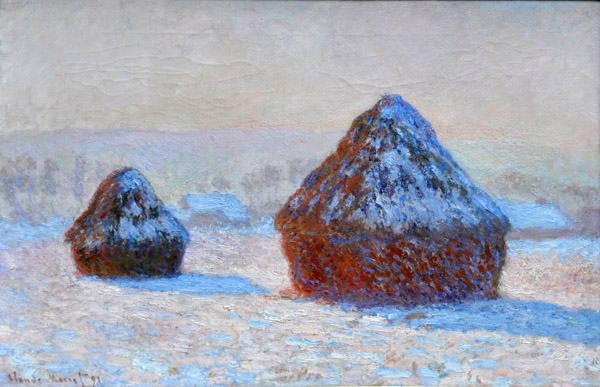 Wheatstacks, Snow Effect, Morning, Claude Monet, 1891