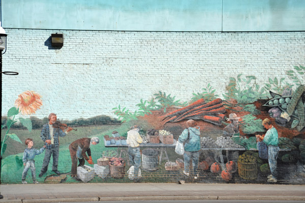 Murals across from St. Lawrence Market