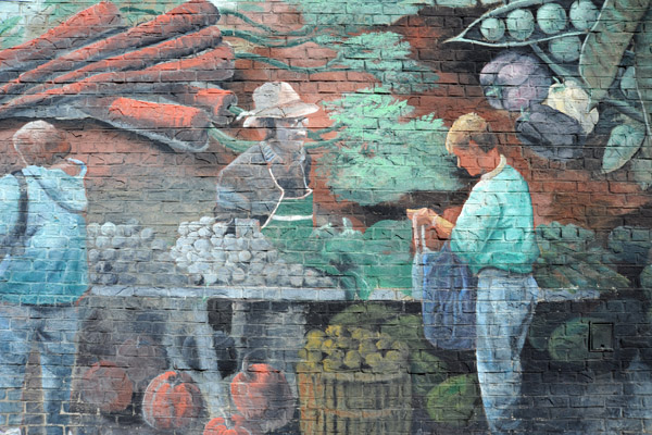 Murals across from St. Lawrence Market