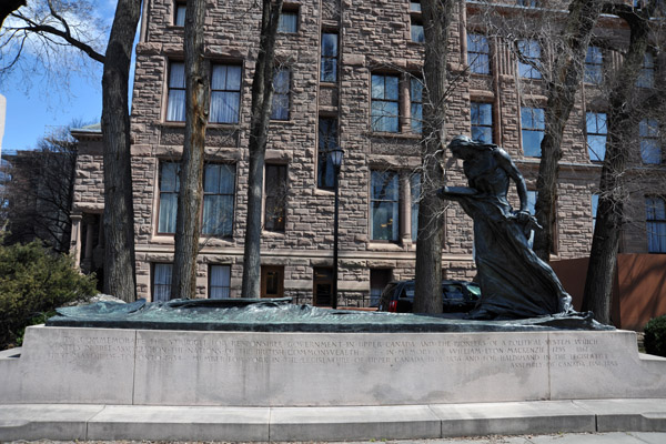 W.L. Mackenzie monument - a commemoration of the struggle for responsible government in Upper Canada