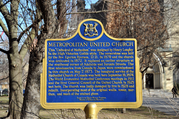 Ontario Heritage Foundation - Metropolitan United Church