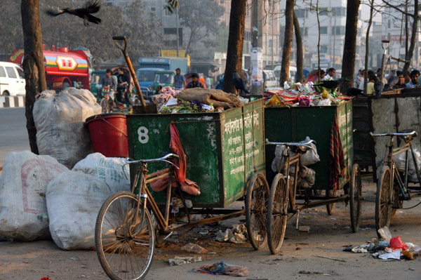 Dhaka's version of garbage trucks