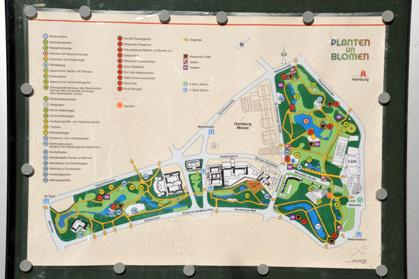 Map of the Old Botanic Garden, Planten un Blomen, Hamburg