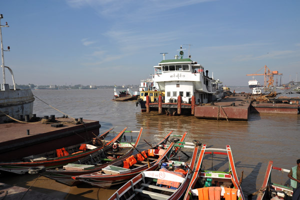 The Yangon River is also called the Hlaing River)