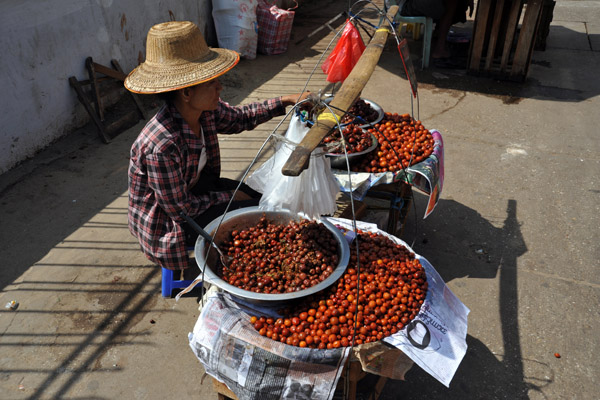 Street vendor oppostite Yangon City Hall