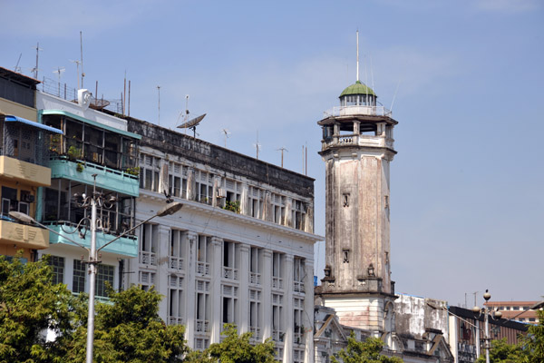 Tower of the colonial Rangoon Central Fire Station