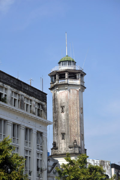 Tower of colonial Rangoons Central Fire Station