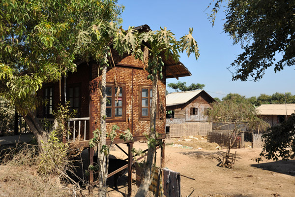 A traditional Burmese house of woven palm (dani in Burmese, nipa in Tagalog)