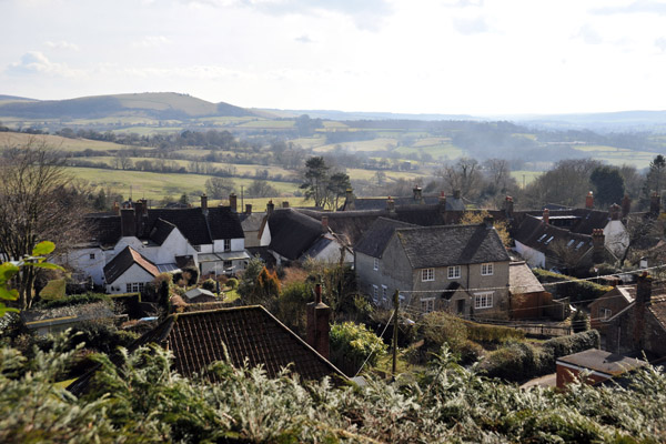 Climbing back up the hill in Shaftesbury
