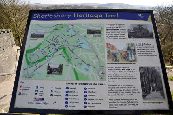 Map of the Shaftesbury Heritage Trail