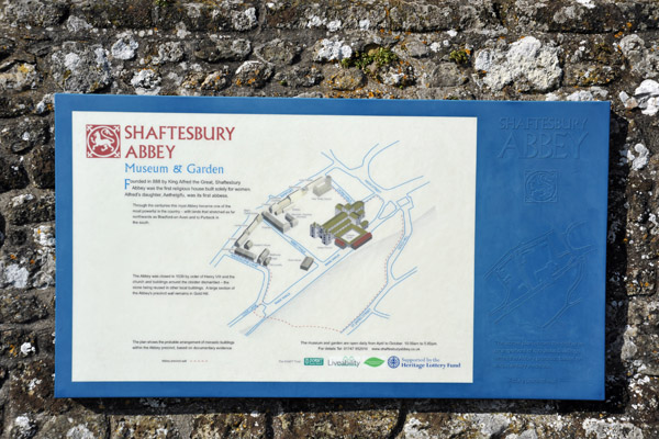 Map of Shaftesbury Abbey
