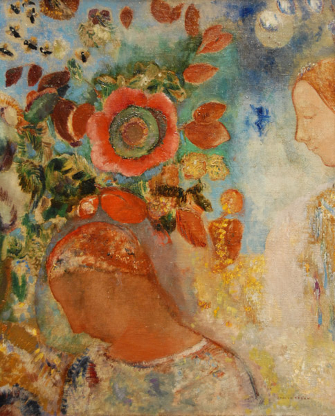 Two Young Girls among Flowers, ca 1905-12, Odilon Redon (1840-1916)