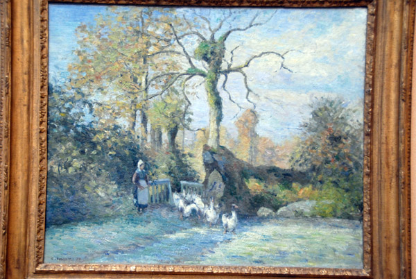 The Goose Girl at Monfoucault (White Frost), 1875, Camille Pissarro (1830-1903)