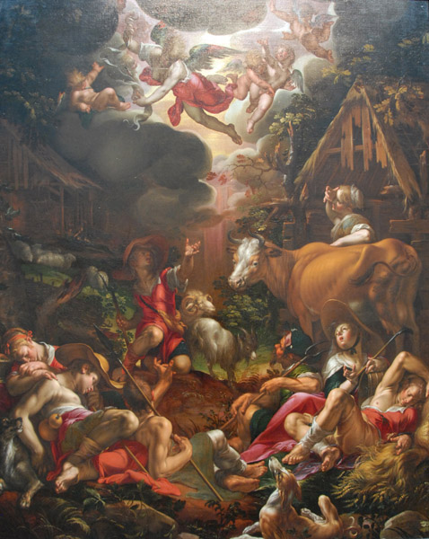 Annunciation to the Shepherds, 1606, Joachim Wtewael (1566-1638)