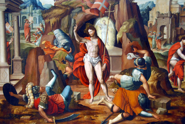 Scenes of the Passion and Resurrection of Christ, 1541 attributed to Lambert Lombard (1506-1566)