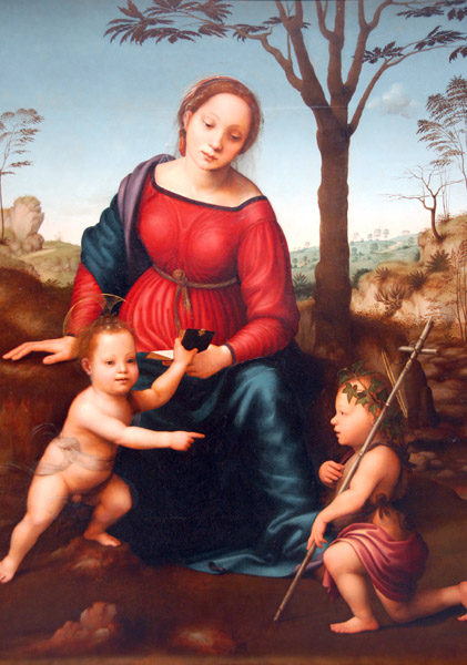 Madonna and Child with St. John the Baptist, 1510s, Giuliano Bugiardini (1475-1554)