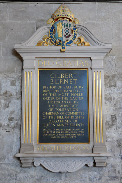Gilbert Burnet, Bishop of Salisbury 1689-1715