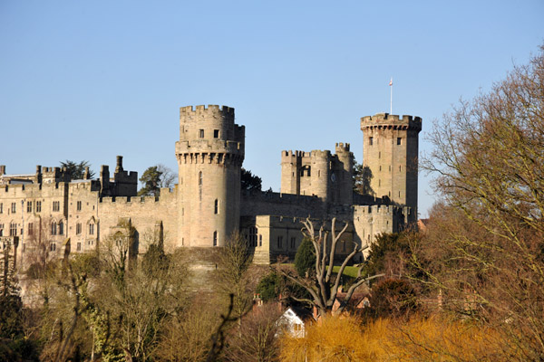 Warwick Castle on a clear March day