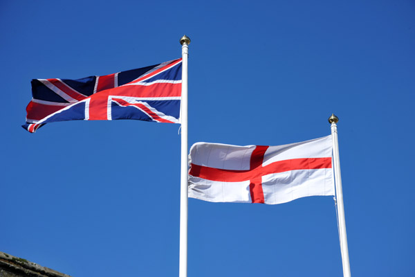 The Union Jack and the Cross of St. George, Warwick Castle