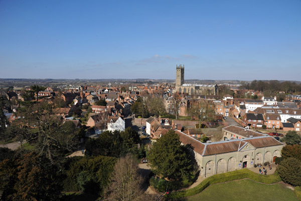 St. Mary's Church and the town of Warwick from Guy's Tower