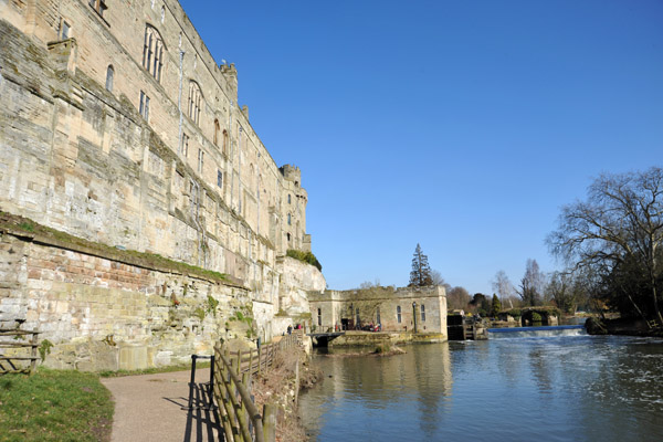 River Avon downstream of the Mill, Warwick Castle