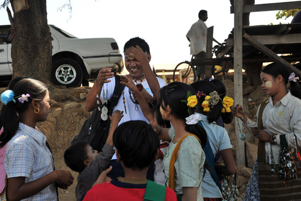 I tend to have low tolerance for kids selling souvenirs at tourist sites, but Dennis was into it...