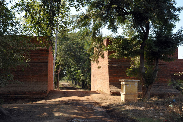 Eastern gate in the ruins of the formerly impressive city wall surrounding the ancient capital of Inwa