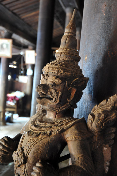 Old woodcarving, Bagaya Monastery, Inwa