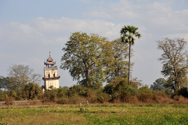 The Leaning Tower of Inwa, all that remains of the Palace of King Bagyidaw, who reigned 1819-1837
