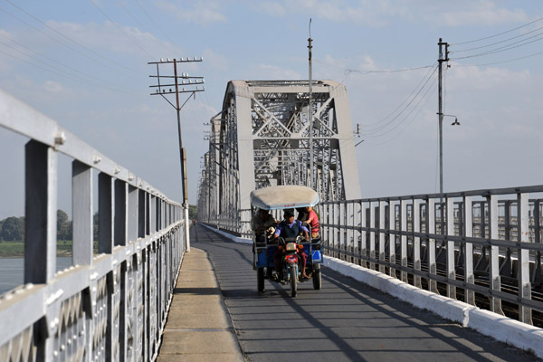 Ava Bridge - the old bridge across the Irrawaddy at Sagaing