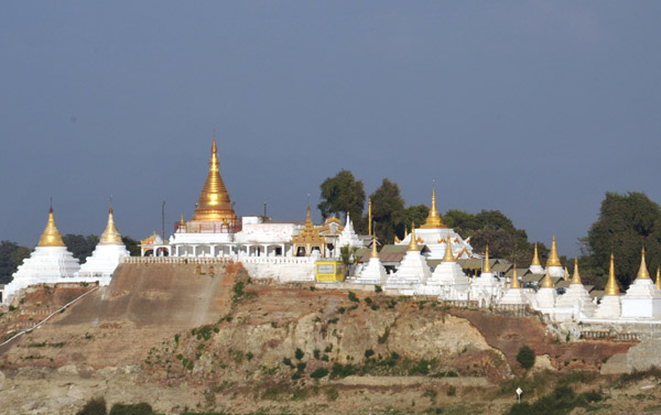 Monastery with dozens of stupas on the east bank of the Irrawaddy River across from Sagaing