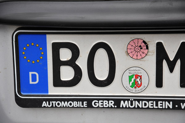 German license plate - Bochum