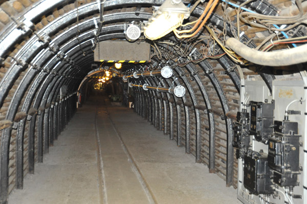 Simulated mine under the Deutsches Bergbau-Museum