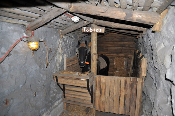 Stall of Tobias - horses in the mines spent their lives underground