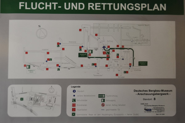 Map of the tunnels beneath the Deutsches Bergbau-Museum